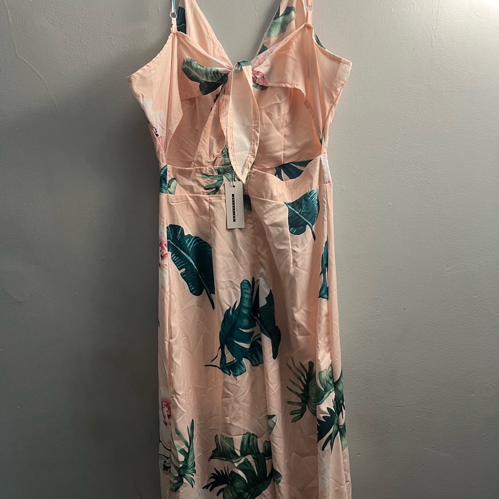 CBR Pink and Green Floral Dress